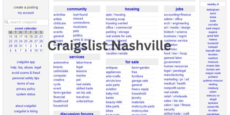 Craigslist Nashville: The Ultimate Online Marketplace - Its Released