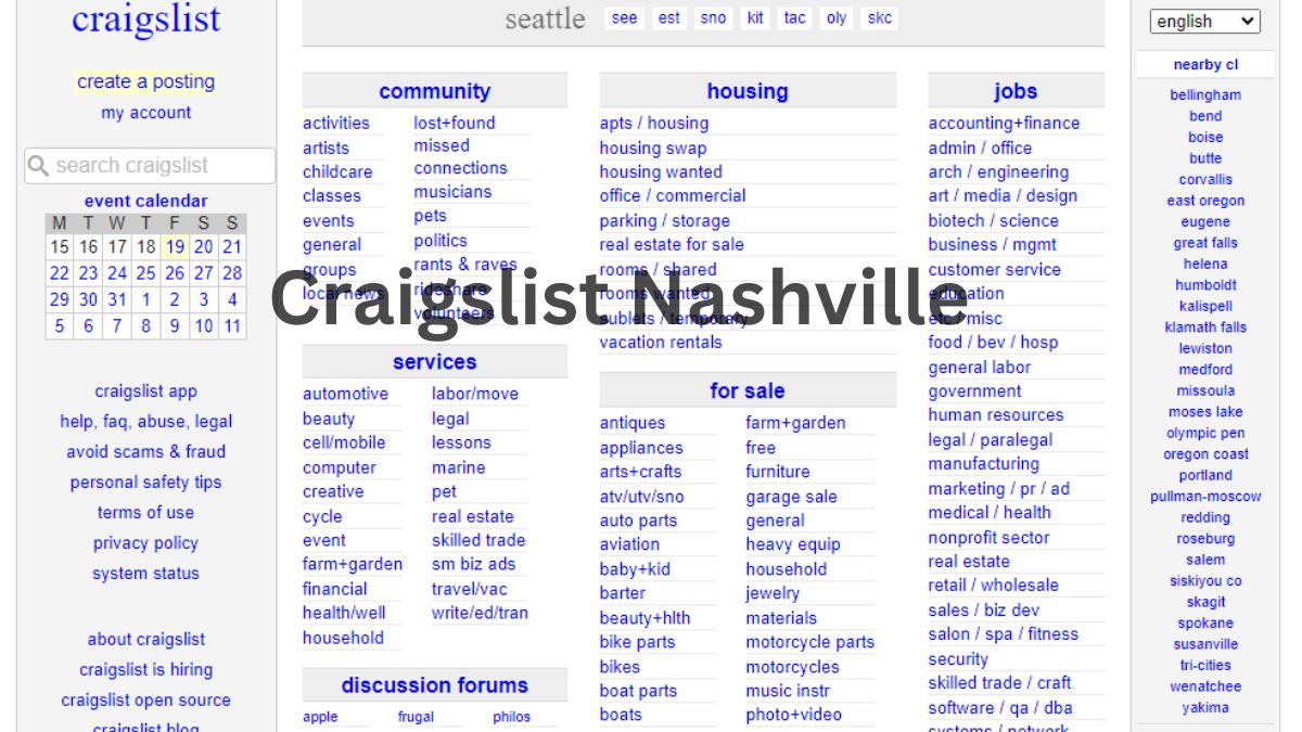 Craigslist Nashville The Ultimate Online Marketplace Its Released