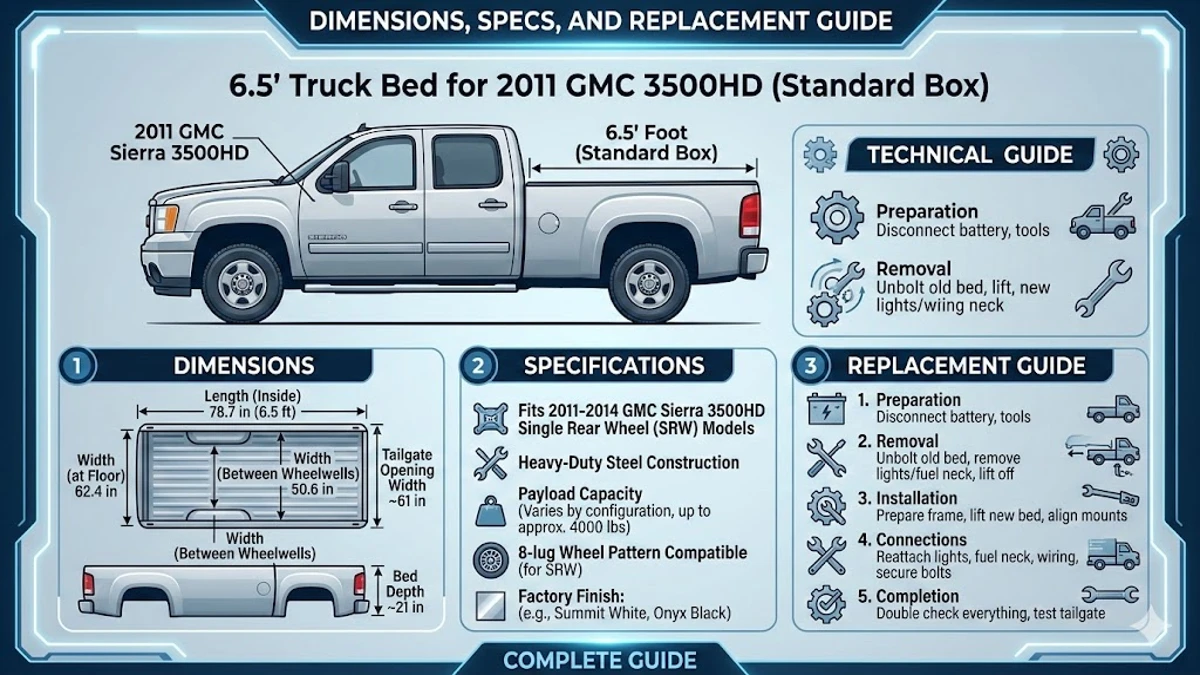 6.5' Truck Bed for a2011gmc3500hd