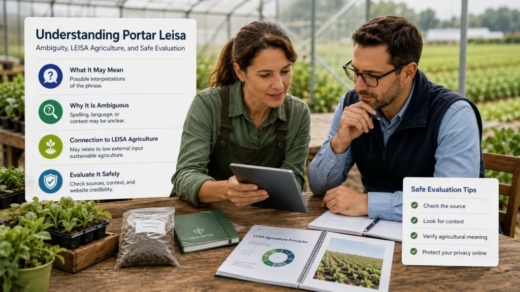 Portar Leisa Explained: What This Search Term Means and Why LEISA Agriculture Matters
